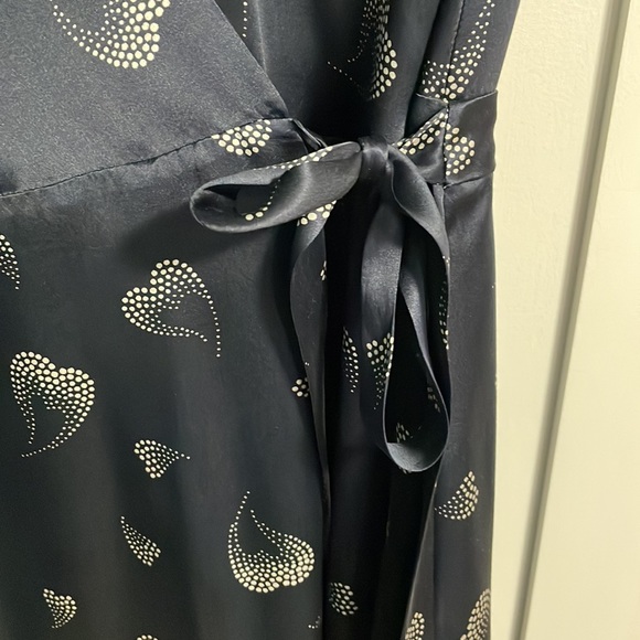 Heart Joie Silk Wrap Dress - L - Picture 4 of 6